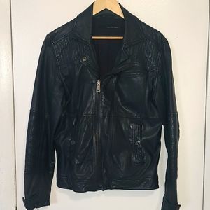 Calvin klein leather biker jacket